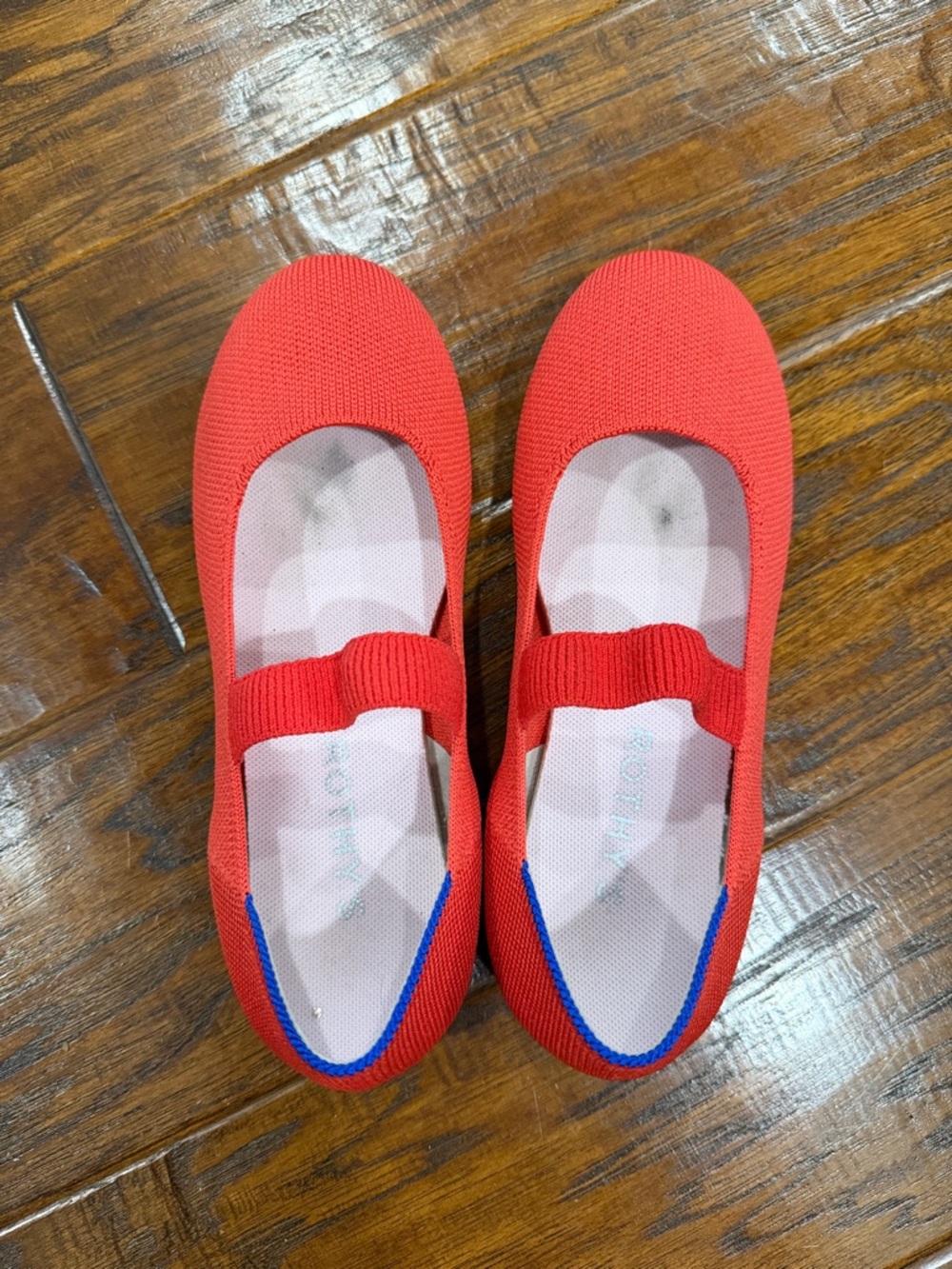 Rothy’s Girls Red Knit Mary Jane Shoes